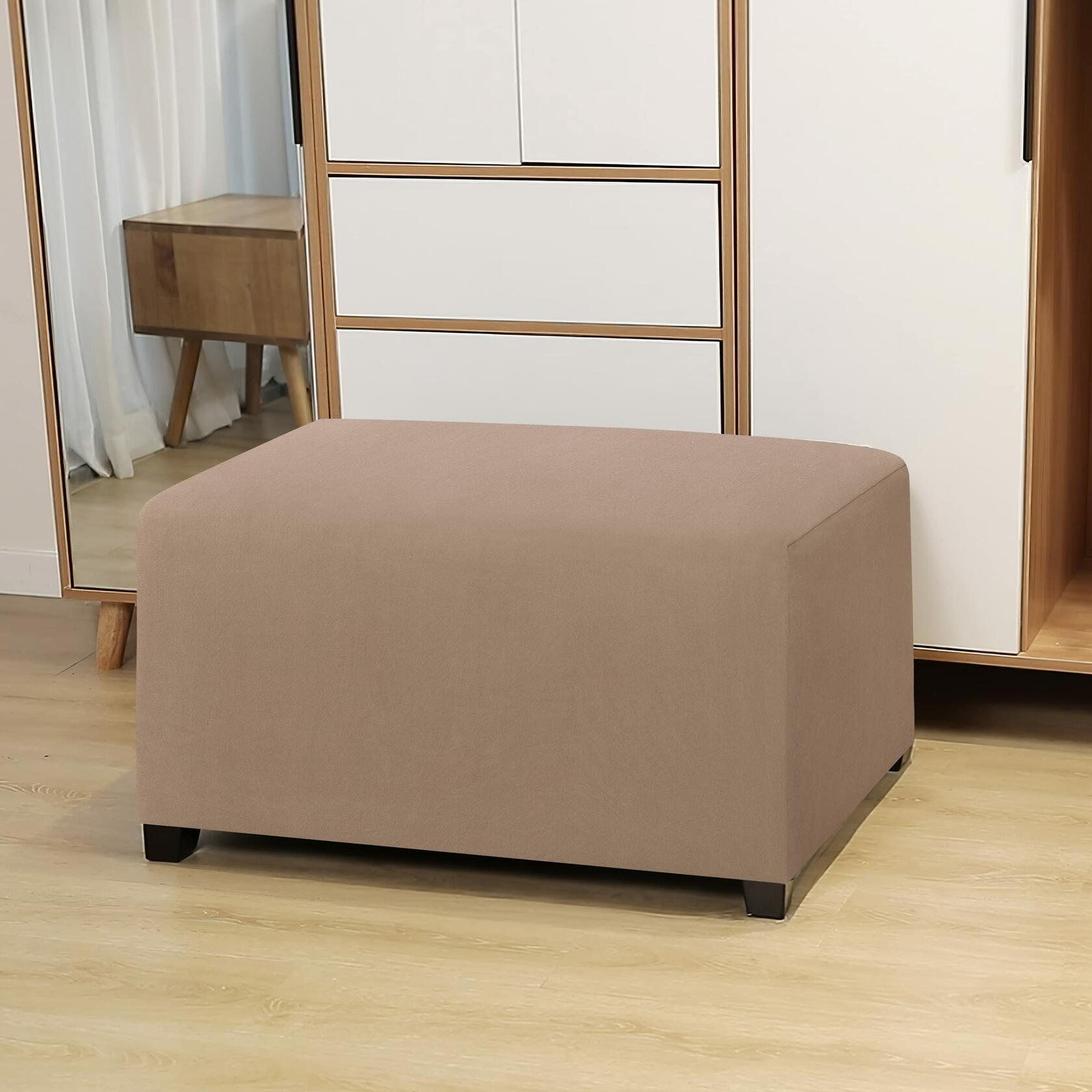 Easy-Going 100% Dual Waterproof Stretch Ottoman Cover Rectangle Folding Storage
