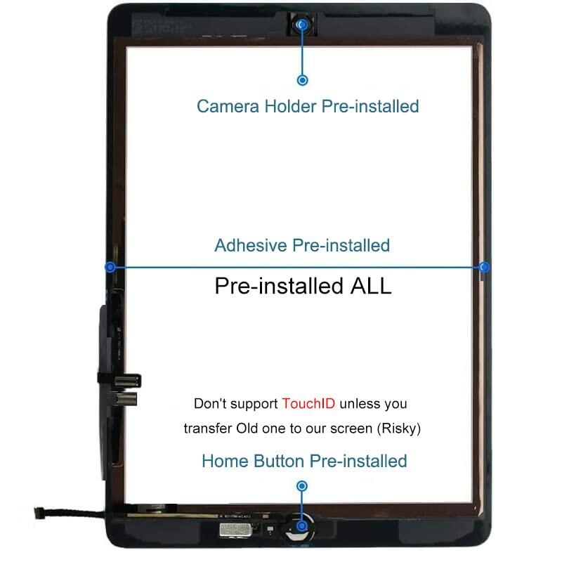 for iPad 9 (9th Generation) A2602 A2603 A2604 A2605 Screen Replacement Digitizer