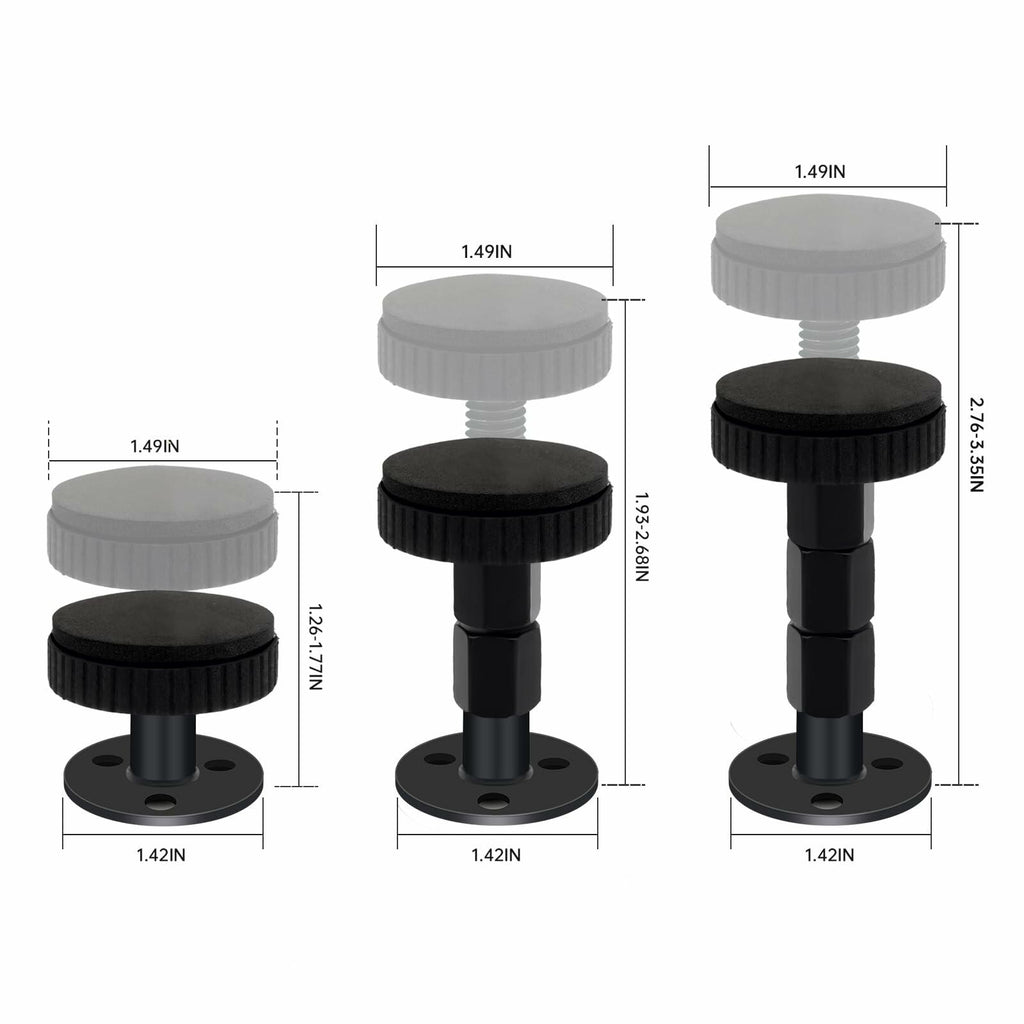 IPEROT Headboard Stoppers for Wall, 4 Pack Bed Stoppers,1.18in-3.35in Adjustable