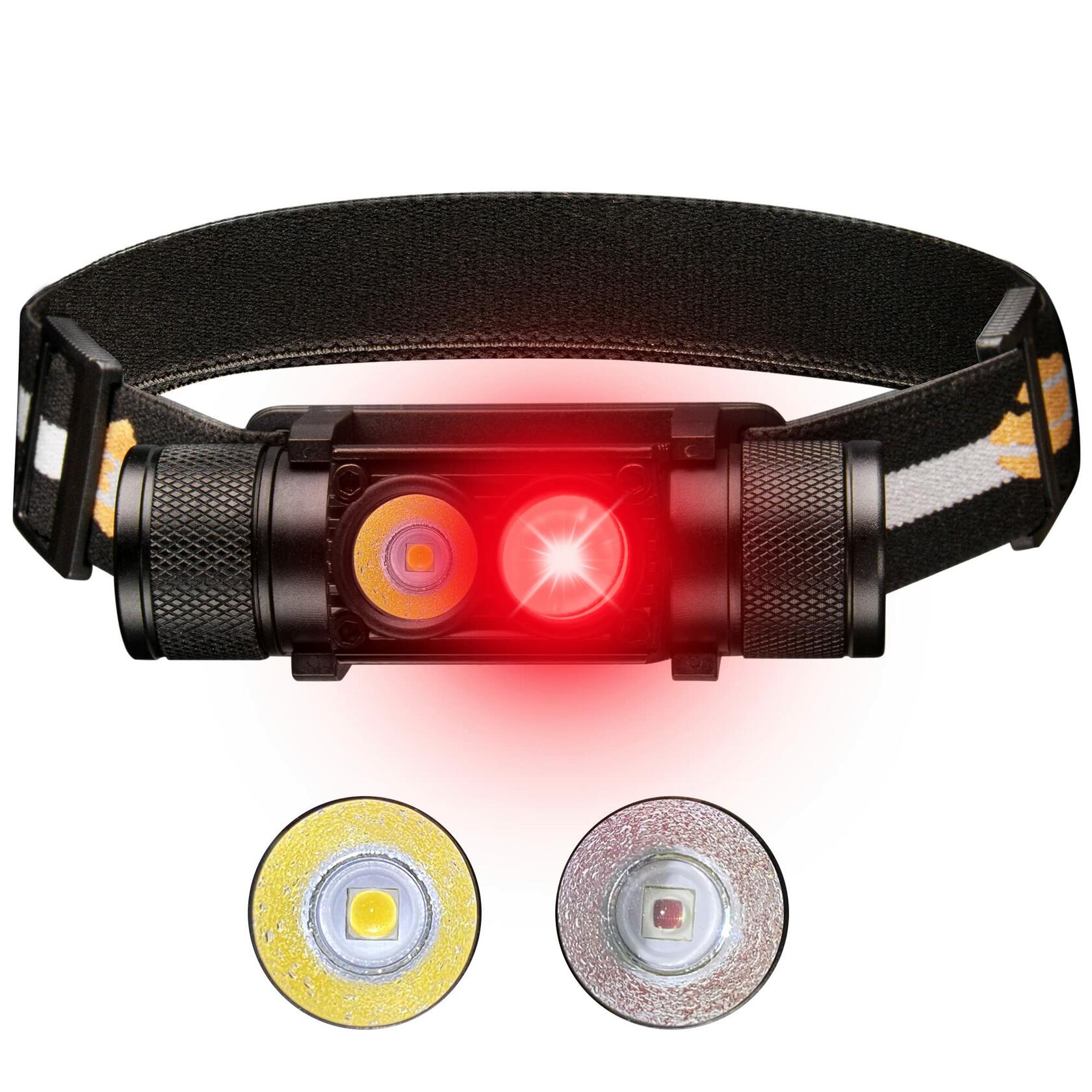 77outdoor LED Rechargeable Red Headlamp, H25LR / D25LR Powerful Lightweight