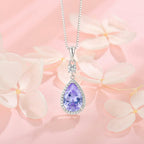 Oskani Teardrop Birthstone Necklace for Women 925 Sterling Silver 5A Cubic