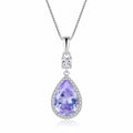 Oskani Teardrop Birthstone Necklace for Women 925 Sterling Silver 5A Cubic