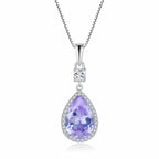 Oskani Teardrop Birthstone Necklace for Women 925 Sterling Silver 5A Cubic