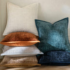 Yaertun Pack of 2 Chenille Textured Decorative Throw Pillow Covers Accent Solid