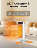 KQPZ Space Heater, 1500W PTC Ceramic Electric Heaters for Indoor Use with