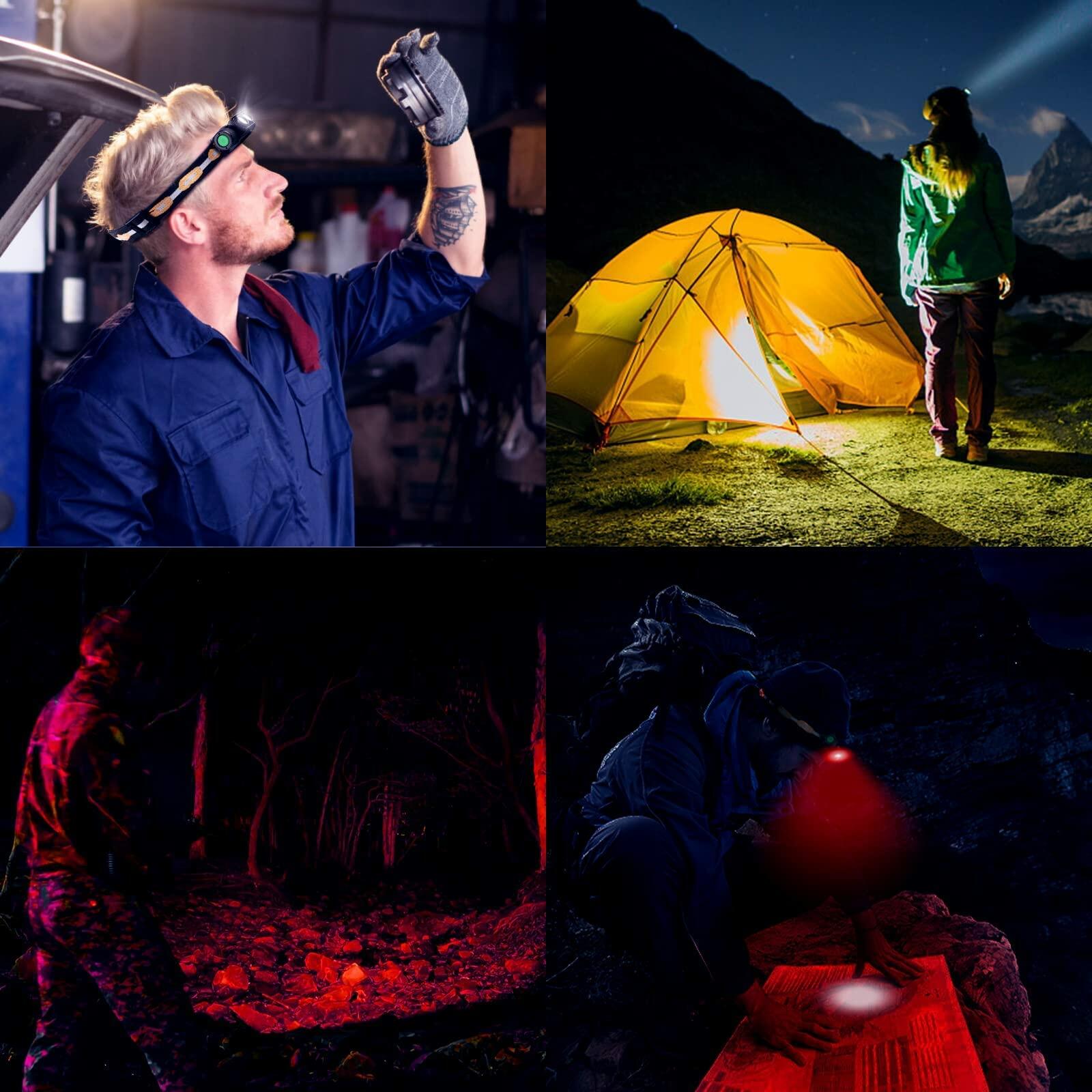 77outdoor LED Rechargeable Red Headlamp, H25LR / D25LR Powerful Lightweight