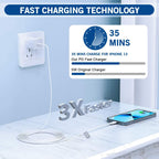 iPhone Fast Charger, [Apple Certified] 2Pack 10FT Extra Long Fast Charging USB C