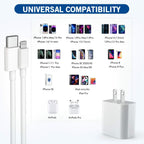 iPhone Fast Charger, [Apple Certified] 2Pack 10FT Extra Long Fast Charging USB C