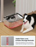 FEELNEEDY 3 Gal Stainless Steel Dog Water Fountain for Large Dog, Pet Water