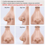 FANSING 16g 6mm Nose Hoop 16 Gauge Hinged Seamless Piercing Jewelry Ring for