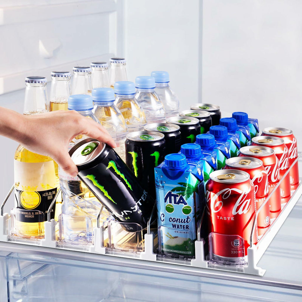 Drink Organizer for Fridge, Soda Can Dispenser for Refrigerator, Automatic Drink