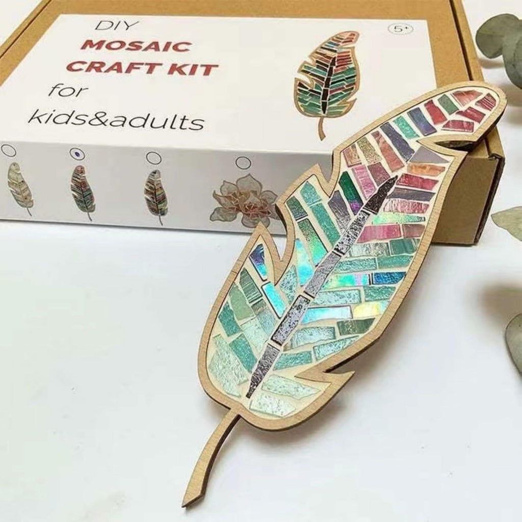 sjljzxd Mixed Colour Leaf Mosaic Kit, Creative DIY Colourful Home Decoration