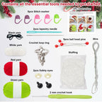 ALODNY Crochet Kit for Beginners,Christmas Crochet Kit for Beginners