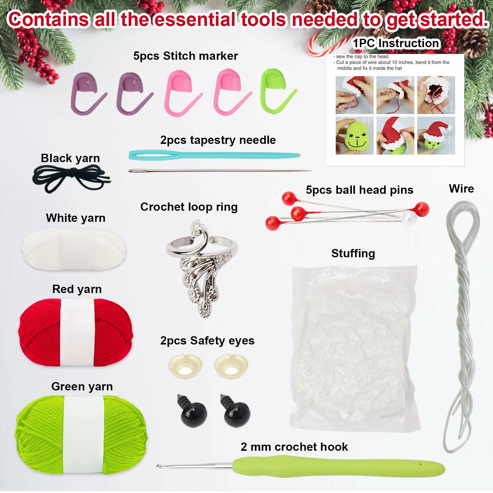 ALODNY Crochet Kit for Beginners,Christmas Crochet Kit for Beginners