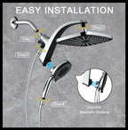 High Pressure Rain Shower Head: Upgrade Shower Heads with Handheld Spray Combo
