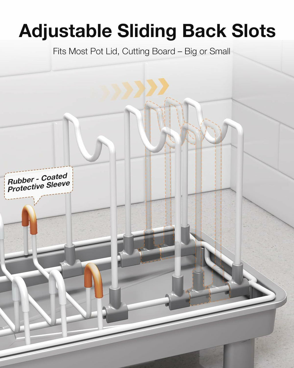 Nfnoyp Dish Rack, Carbon Steel Small Dish Drying Rack Rustproof for Kitchen