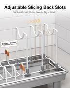 Nfnoyp Dish Rack, Carbon Steel Small Dish Drying Rack Rustproof for Kitchen