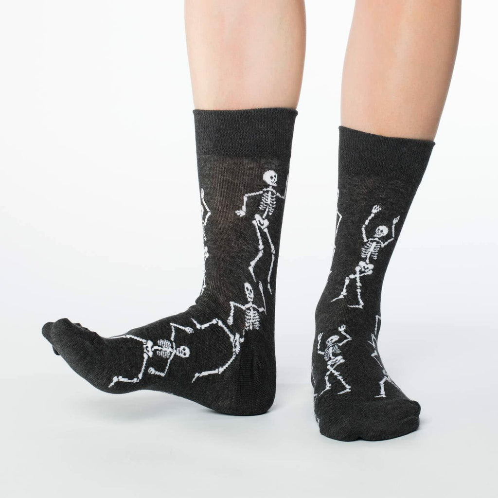 Good Luck Sock Shoe Size 5-9 Women's Dancing Halloween Skeleton Socks, Adult