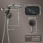 High Pressure Rain Shower Head: Upgrade Shower Heads with Handheld Spray Combo