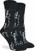Good Luck Sock Shoe Size 5-9 Women's Dancing Halloween Skeleton Socks, Adult