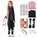 VZQI Halloween Cosplay Costumes Kamado Kids Anime Kimono Halloween Cloak XL