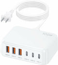 Updated USB C Fast Charger Block, 100W GaN 6 Port PD USB C QC USB A Wall Charger
