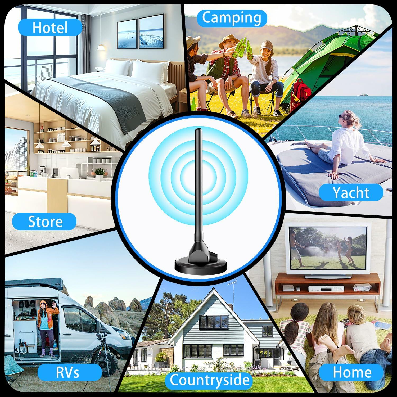 Digital Antenna for Smart TV Indoor, TV Antenna for Local Channels, TVs Antenna