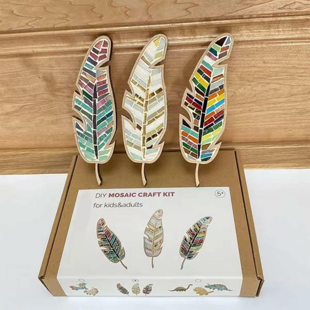 sjljzxd Mixed Colour Leaf Mosaic Kit, Creative DIY Colourful Home Decoration