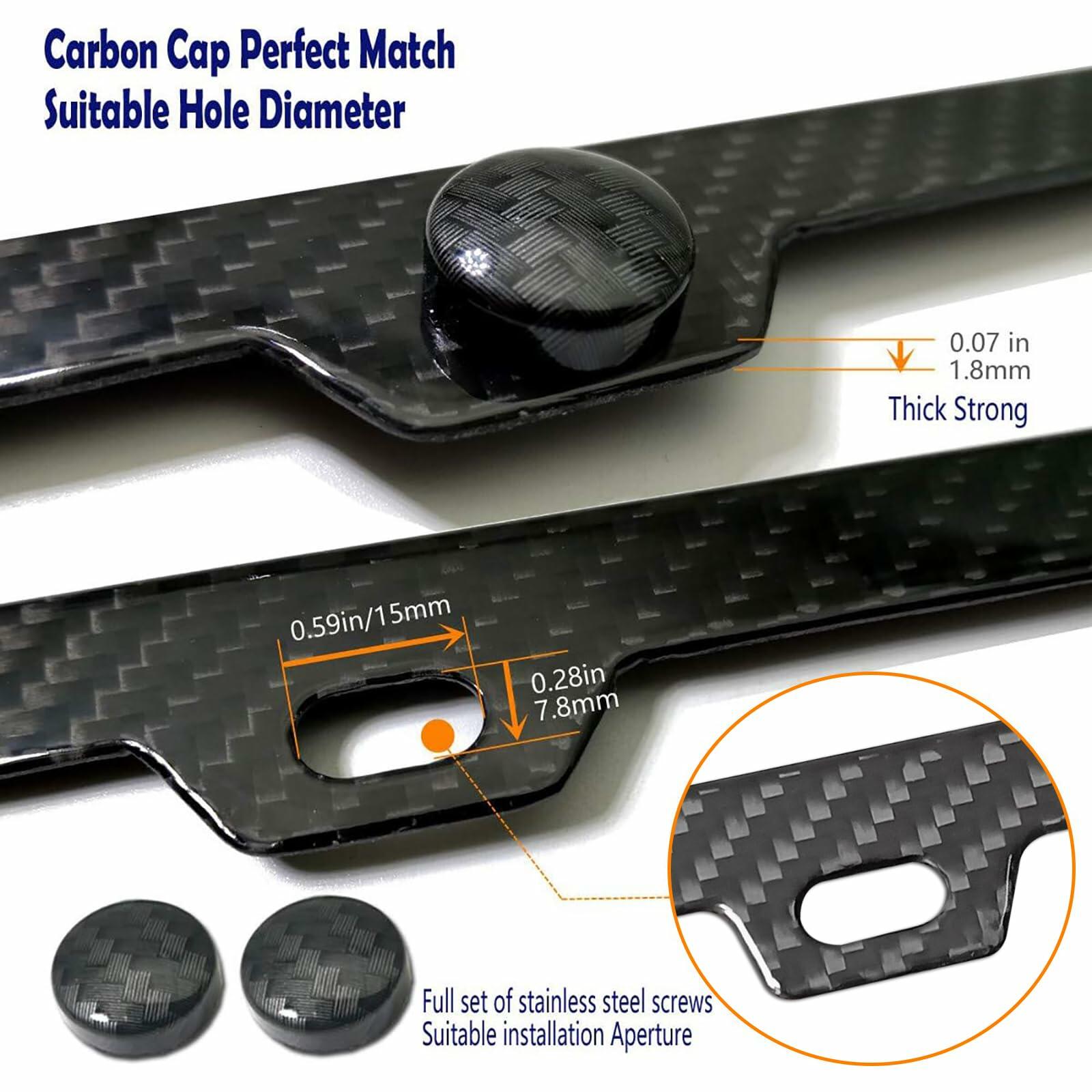 Aootf Carbon Fiber License Plate Frame- Handcrafted of 100% Real Carbon Fiber