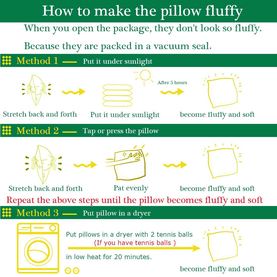 JIEITIVE Throw Pillow Inserts Hypoallergenic Premium Pillow Stuffer Square Form
