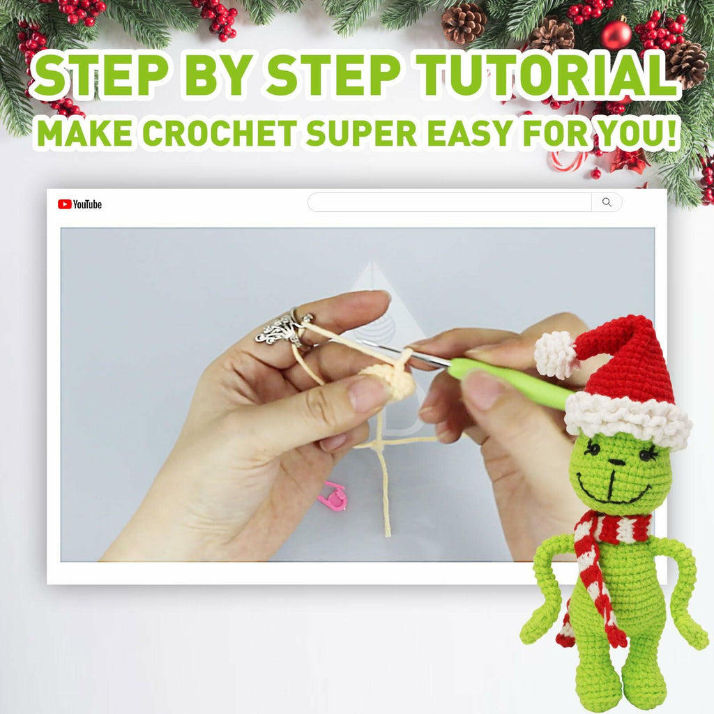 ALODNY Crochet Kit for Beginners,Christmas Crochet Kit for Beginners