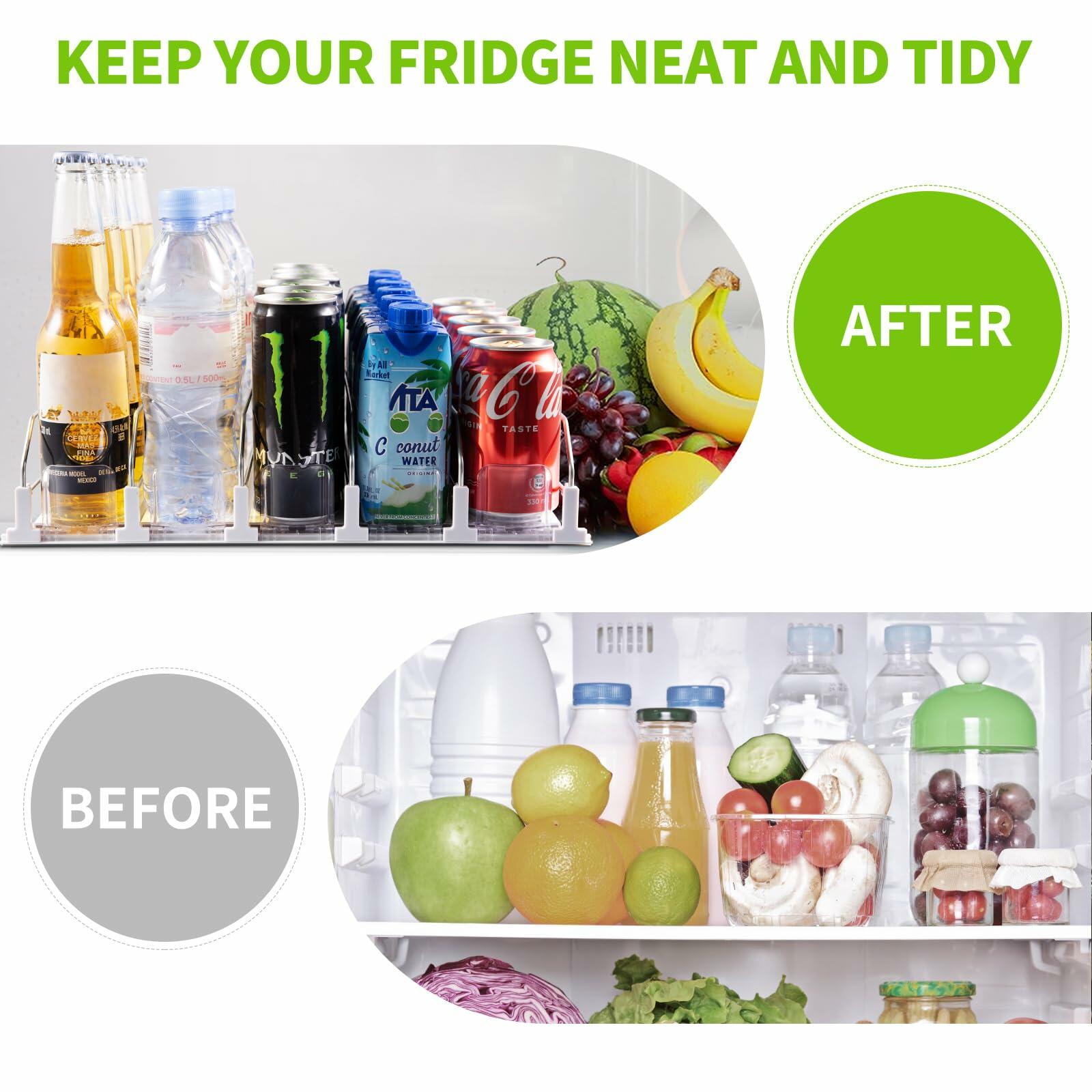 Drink Organizer for Fridge, Soda Can Dispenser for Refrigerator, Automatic Drink