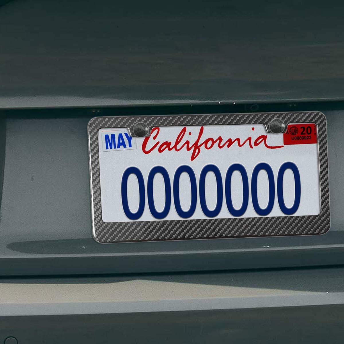 Aootf Carbon Fiber License Plate Frame- Handcrafted of 100% Real Carbon Fiber