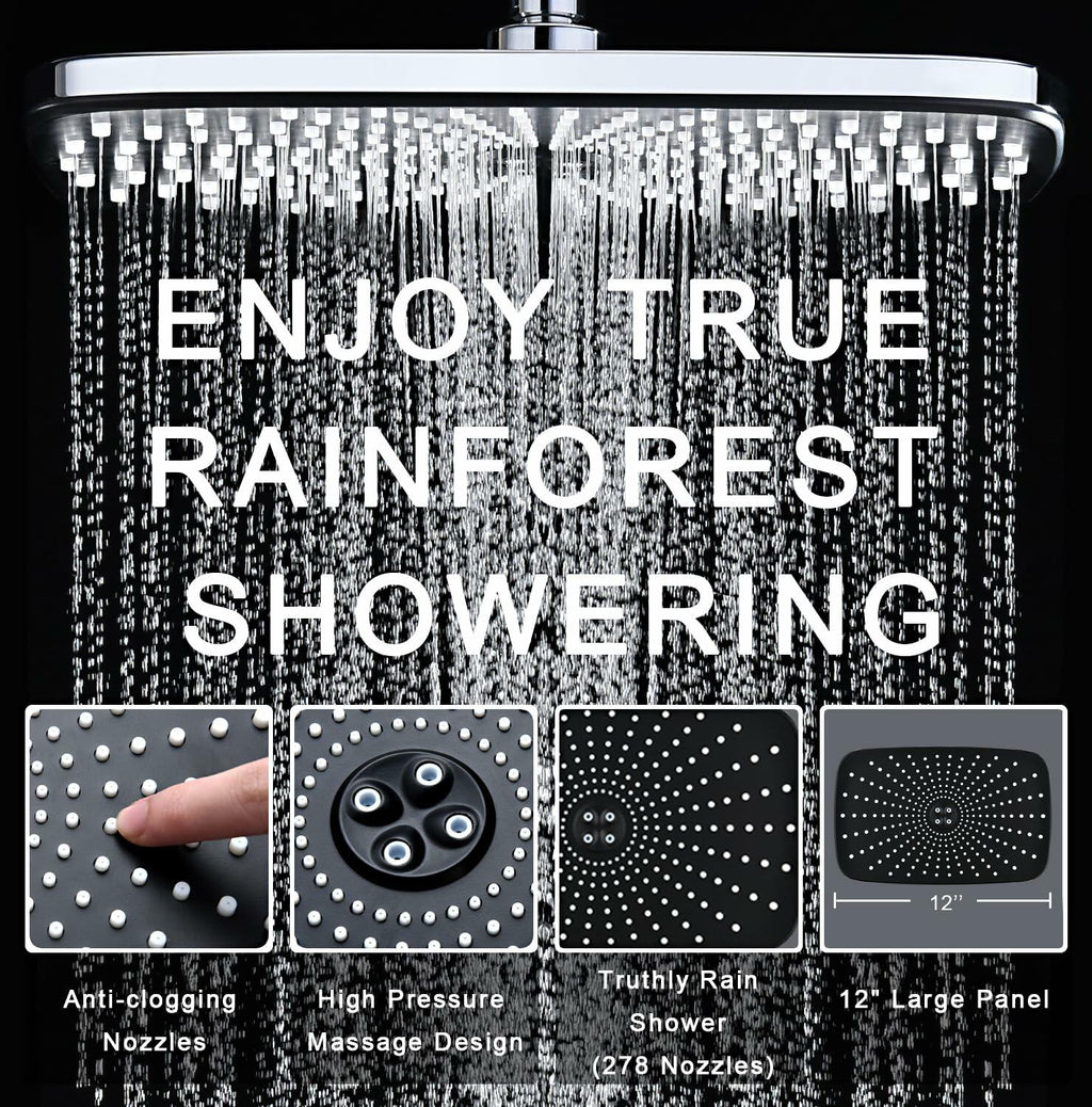High Pressure Rain Shower Head: Upgrade Shower Heads with Handheld Spray Combo