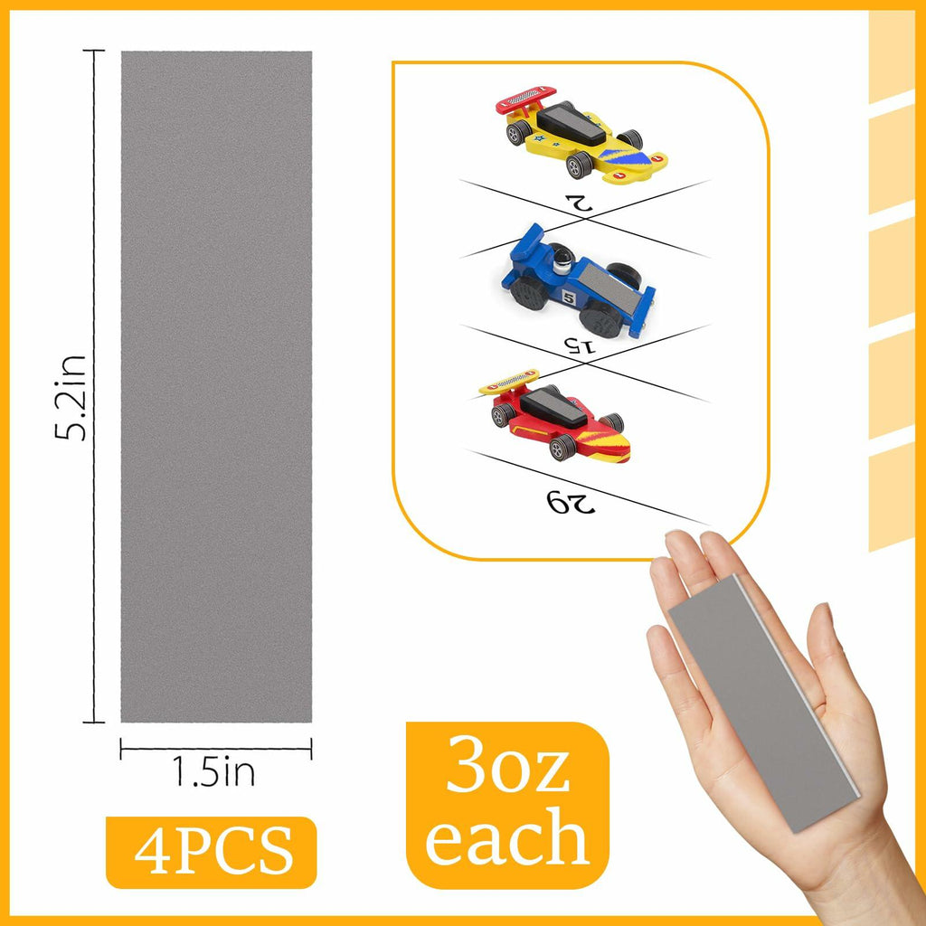 4 PCS Stick On Flex Tungsten Weights for Derby Car- 3OZ Cuttable Derby Cars