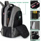 MATEIN Travel Laptop Backpack, Business Anti Theft Slim Sturdy Laptops Backpack