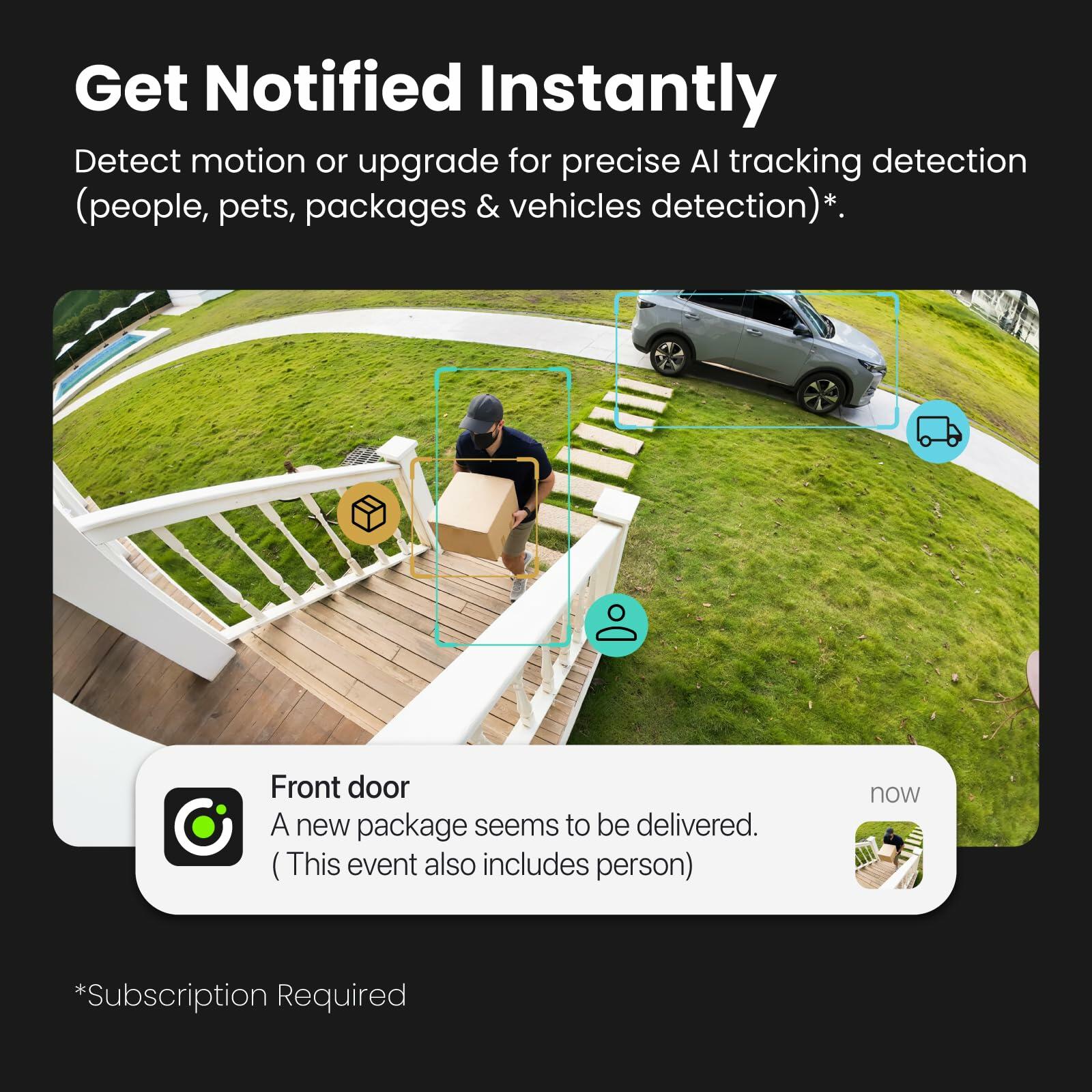 Kiwibit Security Cameras Wireless Outdoor, 2K Outside Camera for Home Security,