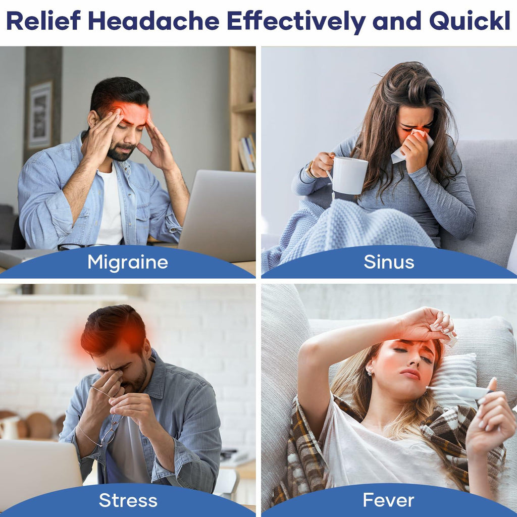 Qnoon Migraine Relief Cap, Headache Relief Cap Mask Products, Cooling Odorless