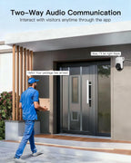 VIMTAG Pan/Tilt Outdoor Security Camera, 2.5K 4MP WiFi Home CCTV Camera, 360°