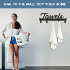 Azmoncy Over The Door Hooks, Towel Rack Towel Hooks for Bathroom, Towel Holder