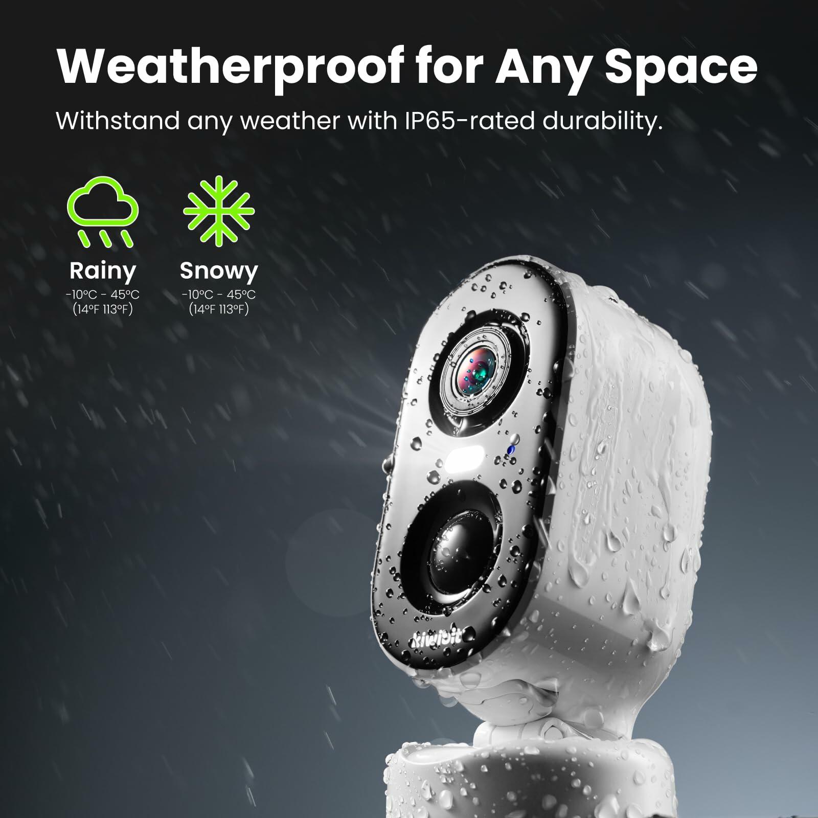 Kiwibit Security Cameras Wireless Outdoor, 2K Outside Camera for Home Security,