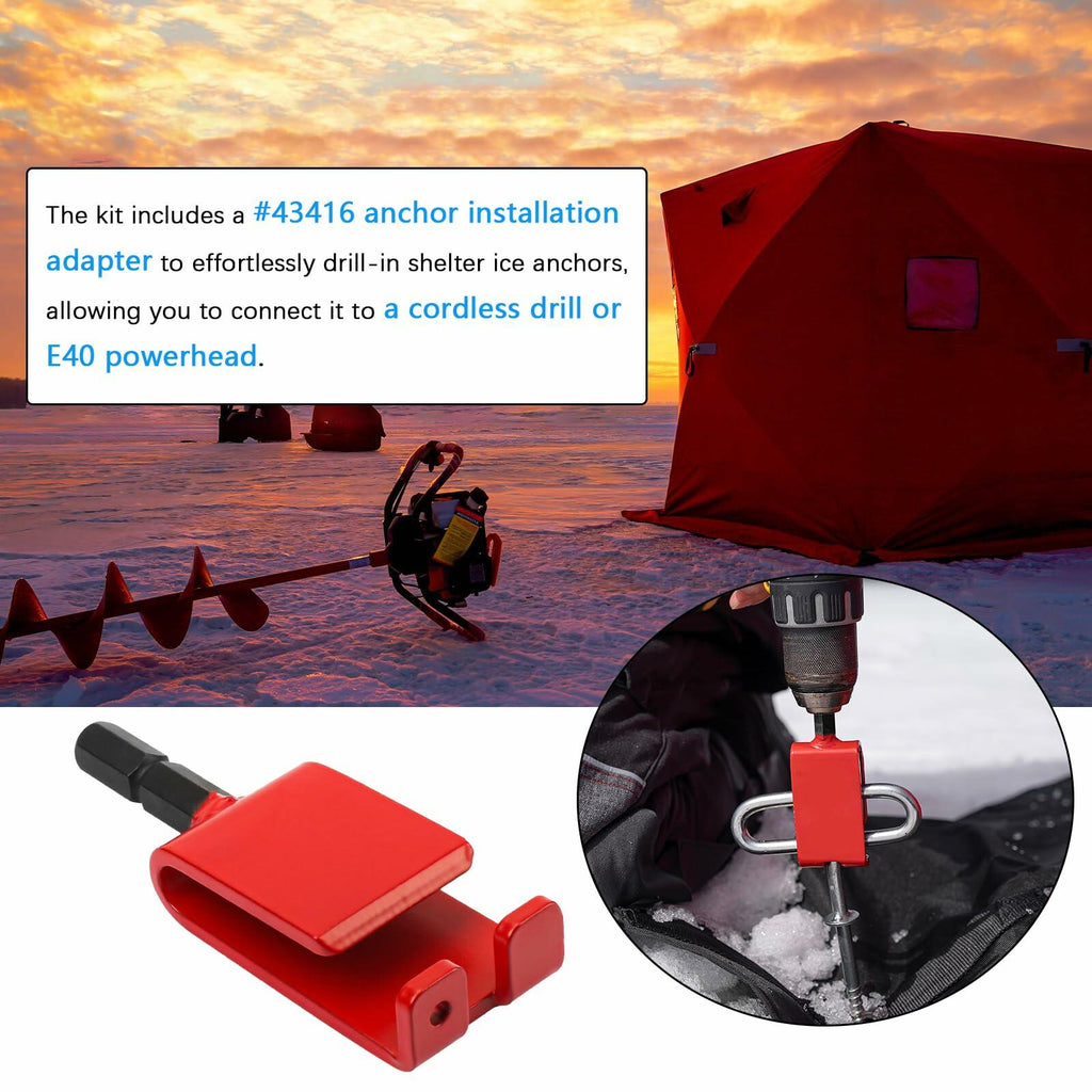 Trsobi 42494 Quick Connect Kit for Eskimo Ice Fishing Auger Drill,Ice Anchor