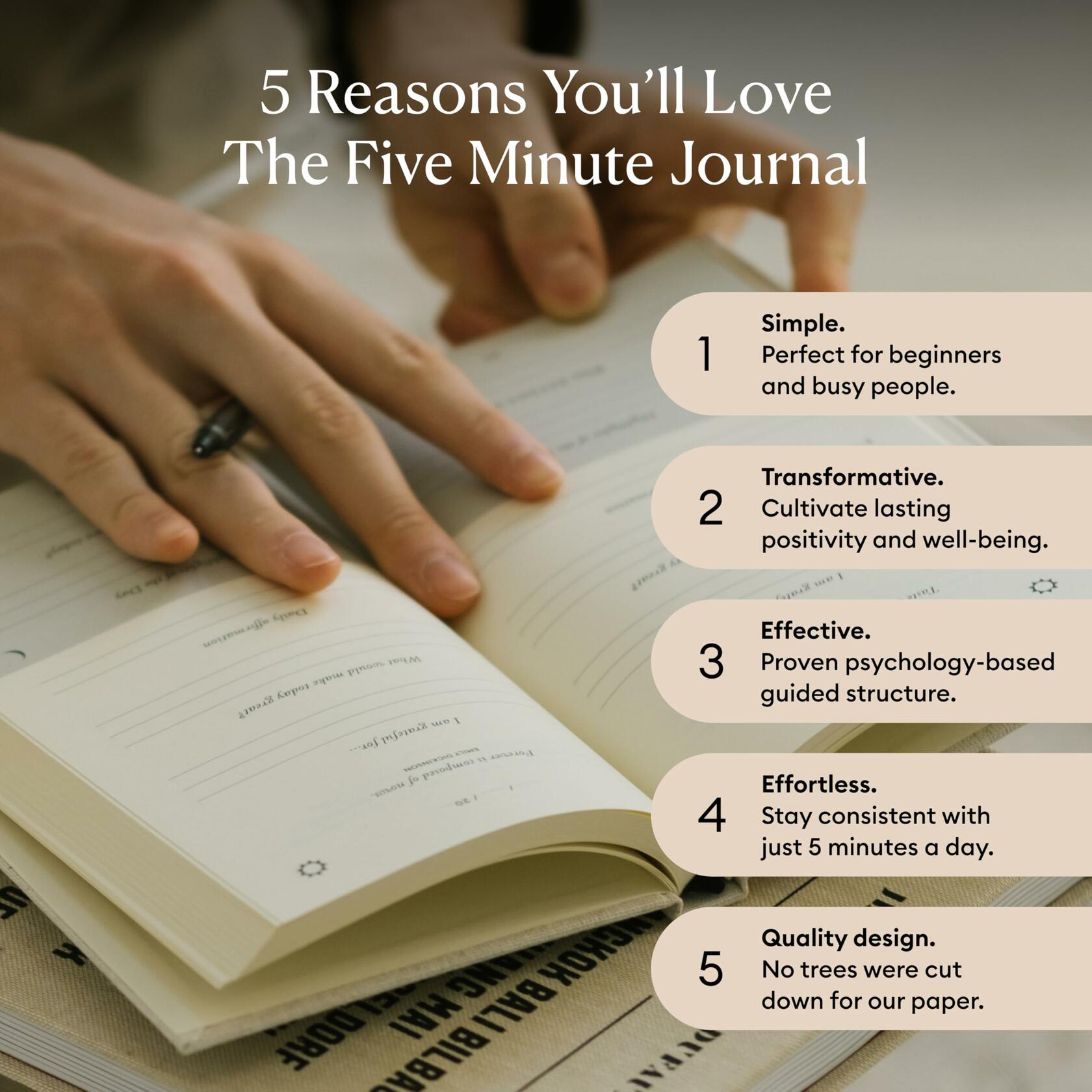 Intelligent Change: The Five Minute Journal - Daily Gratitude Journal for