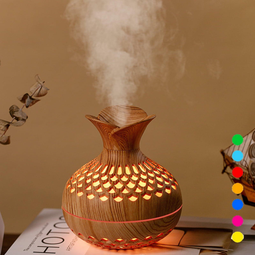 Colorful Cool Mini Humidifier, Flower Shape USB Personal Desktop Humidifier for