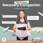 MOYOAMA 2 Pcs Hysterectomy Pillow Set (Grey) - Incl 1 Gel Pack for Soothing