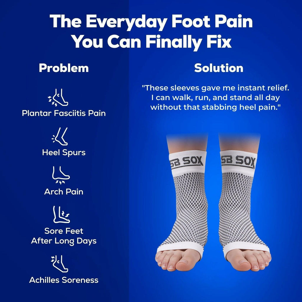 SB SOX Plantar Fasciitis Socks for Men & Women – Arch Support Compression Socks