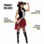 Morph Pirate Costume Women, Womens Pirate Costume, Pirates Dress Women, Womens