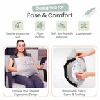 MOYOAMA 2 Pcs Hysterectomy Pillow Set (Grey) - Incl 1 Gel Pack for Soothing