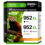 952XL Ink Cartridges Combo Pack Compatible for HP 952XL 952 XL Black Color Combo