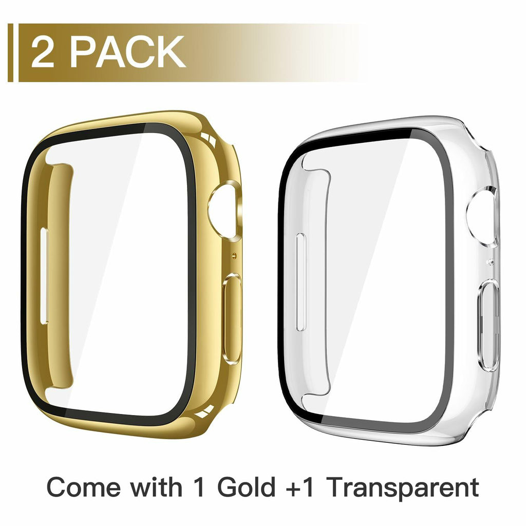 Misxi 2 Pack Tempered Glass Case Compatible for Apple Watch Series 11 (2025)